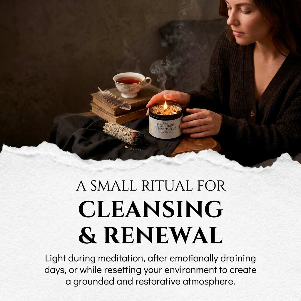 Spiritual Cleansing Candle 8 oz Energy Clearing Ritual Candle